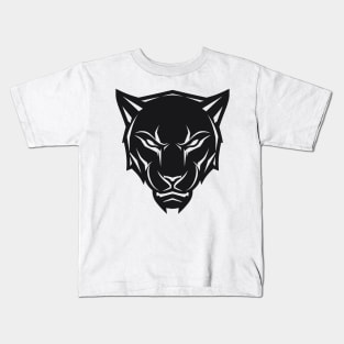 panther black head t-shirt Kids T-Shirt